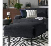 Habitat Julien Fabric Footstool - Charcoal