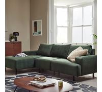 Habitat Julien Fabric Left Hand Corner Chaise Sofa - Green