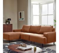 Habitat Julien Faux Leather Left Hand Corner Chaise Sofa - Tan