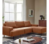 Habitat Julien Faux Leather Right Hand Corner Chaise Sofa - Tan