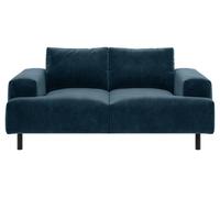 Habitat Julien Velvet 2 Seater Sofa - Navy Blue