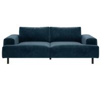 Habitat Julien Velvet 3 Seater Sofa - Navy Blue