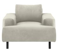 Habitat Julien Velvet Armchair - Natural