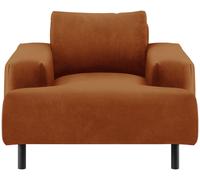Habitat Julien Velvet Armchair - Orange