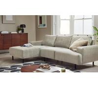 Habitat Julien Velvet Left Hand Corner Chaise Sofa - Natural