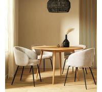 Habitat Kenha Oak Dining Table & 4 Natural Chairs