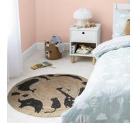Habitat Kids Animal Round Natural Jute Rug - 100cm