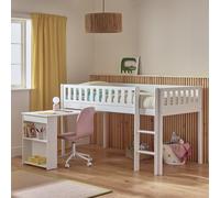 Habitat Kids Ronnie Single Midsleeper & Desk - White