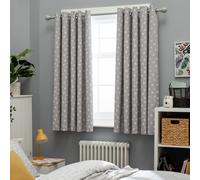 Habitat Kids Star Blackout Eyelet Curtain - Grey