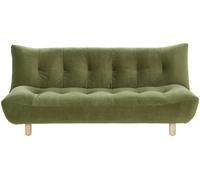 Habitat Kota 3 Seater Velvet Clic Clac Sofa Bed - Green