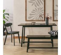 Habitat Kyoto Solid Wood Dining Table - Black