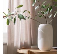 Habitat Large Ribbed Ceramic Vase - Natural