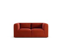 Habitat Lars Velvet 2 Seater Sofa - Burnt Orange - Ash Leg