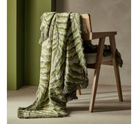 Habitat Leaf Jacquard Throw - Green - 150x125cm