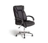 Habitat Leather Mix Manager Office Chair - Black