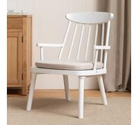 Habitat Lenny Solid Wood Spindle Armchair - White