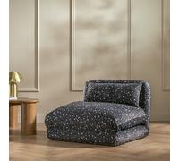 Habitat Lexi Single Fabric Chairbed - Black & Blue