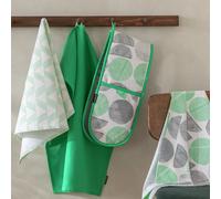 Habitat Linear Circles Cotton Textile Set - Green