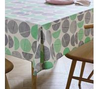 Habitat Linear Circles Cotton Wipe Clean Table Cloth - Grey