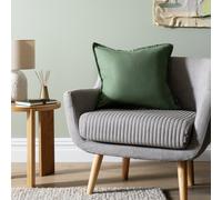 Habitat Linen Look Cushion - Olive - 50x50cm