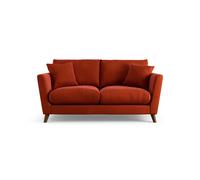 Habitat Lomond Velvet 2 Seater Sofa - Orange - Dark Leg