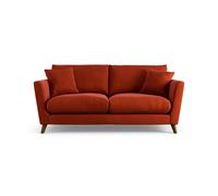 Habitat Lomond Velvet 3 Seater Sofa - Burnt Orange-Dark Leg