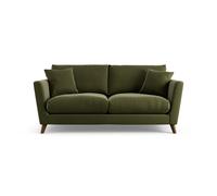 Habitat Lomond Velvet 3 Seater Sofa - Moss Green - Dark Leg
