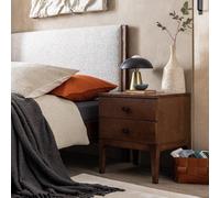 Habitat Loxley 2 Drawer Bedside Table - Walnut