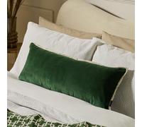 Habitat Lumbar Velvet Cushion - Green - 80x30cm