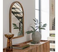 Habitat Mango Wood Arch Wall Mirror - 70x50cm