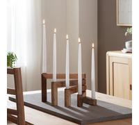 Habitat Mango Wood Folding Taper Candle Holder - Natural