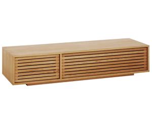 Habitat Max Slatted 2 Door TV Unit - Natural