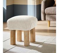 Habitat May Fabric Footstool - Natural
