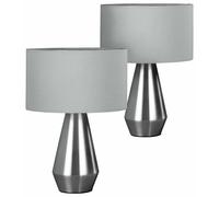 Habitat Maya 18cm Pair of Table Lamps - Grey
