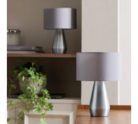 Habitat Maya Pair of Touch Table Lamps - Grey