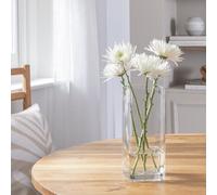 Habitat Medium Round Edge Square Glass Vase - Clear