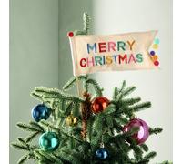 Habitat Merry Christmas Flag Tree Topper