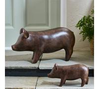 Habitat Metal Effect Pig Family Ornament