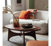 Habitat Mid Century Round Coffee Table - Brown