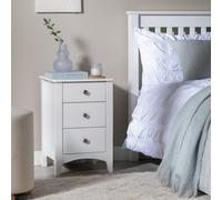 Habitat Minato 3 Drawer Bedside Table - White