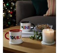 Habitat Mine and Yours Set of 2 Porcelain Mug - Multicolour