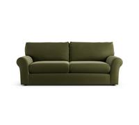 Habitat Molton Velvet 4 Seater Sofa - Moss Green