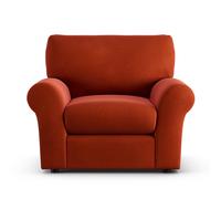 Habitat Molton Velvet Armchair - Burnt Orange