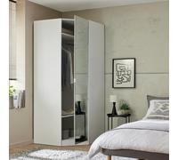 Habitat Munich Corner 1 Door Mirror Wardrobe - White