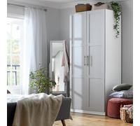 Habitat Munich Panelled 2 Door Wardrobe - Grey