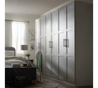 Habitat Munich Panelled 6 Door Wardrobe - Grey