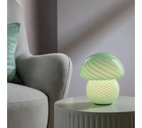 Habitat Mushroom Striped Battery Powered Table Lamp - Green