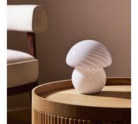 Habitat Mushroom Striped Battery Powered Table Lamp-White