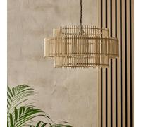 Habitat Natural Bamboo 2 Tier Easy Fit Lampshade - 41cm