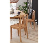 Habitat Nel Pair of Solid Wood Spindle Chair - Natural